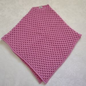 Blarney merino wool waffle knit cape poncho